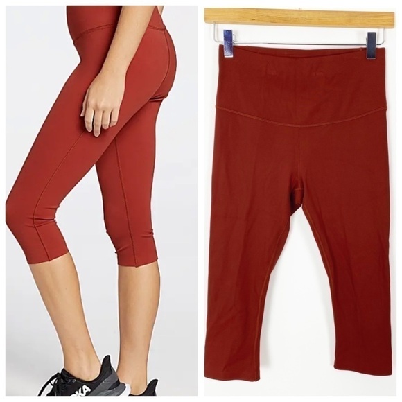 CALIA CARRIE UNDERWOOD Power Sculpt Cropped Leggings Dark Clay High Rise Small - Picture 1 of 9